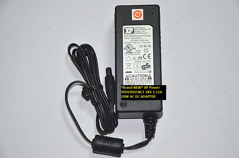*Brand NEW* XP Power 18V 1.11A 20W VEH20US18C2 AC DC ADAPTER